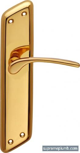 Saturn Lever Latch Polished Brass